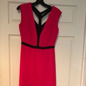 Bright Fuchsia BCBG cocktail dress.